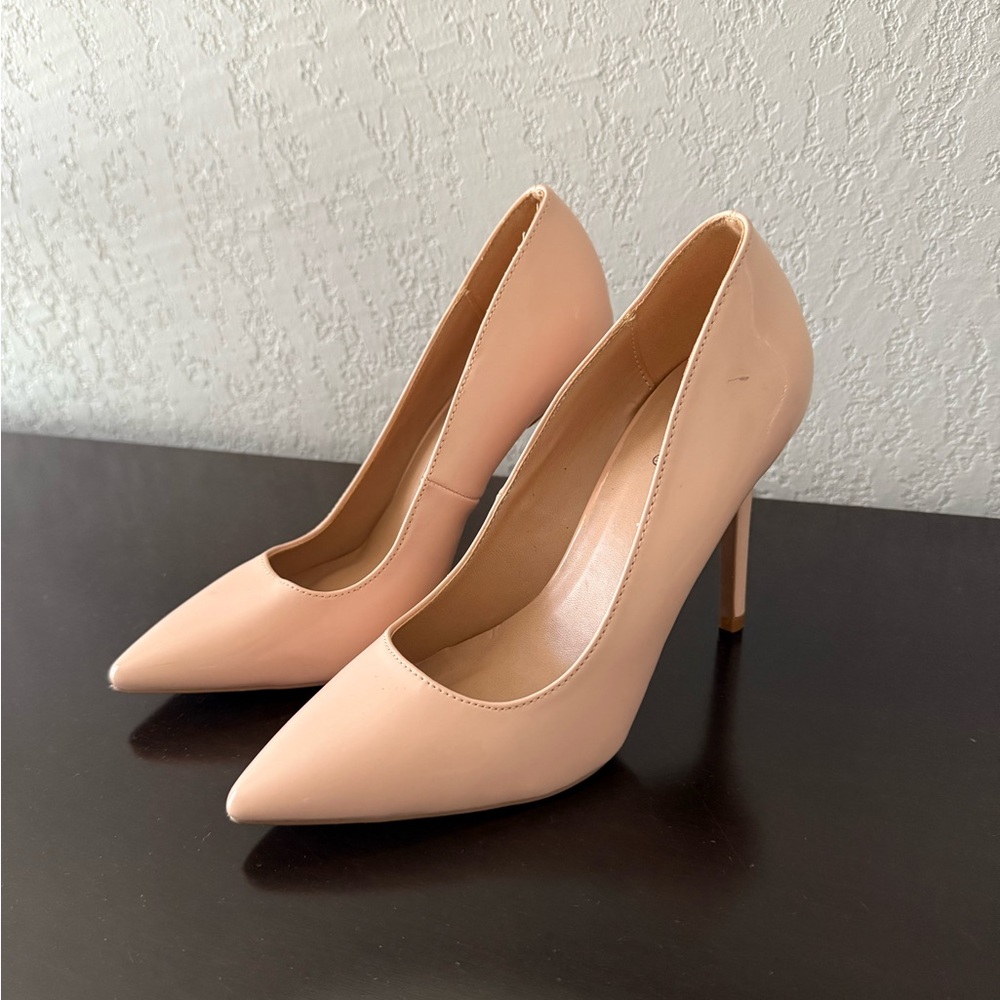 Qupid Blush Pink Stiletto Heels